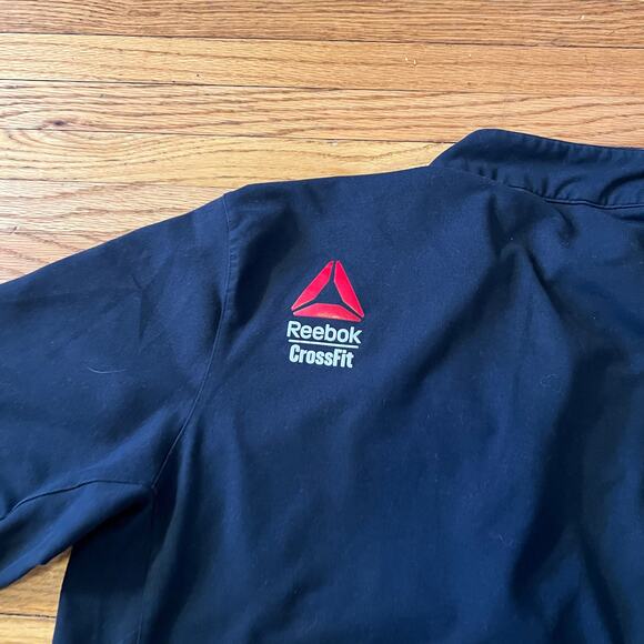 Reebok Crossfit Shirt Mens Medium Black Long Sleeve Quarter Zip ** - Picture 5 of 9